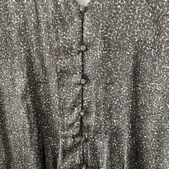 Anthropologie Dolan Olive Green Short Sleeve Ruffle Blouse Top Size Petite Small - Picture 7 of 10